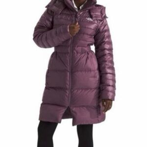 The North Face Women's Long Quilted Puffer Coat - womens size xxl midnight mauve